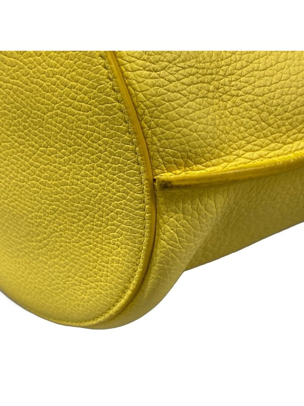 Celine Handbag Big Bag Bucket Nano Yellow Leather - Picture 6 of 15
